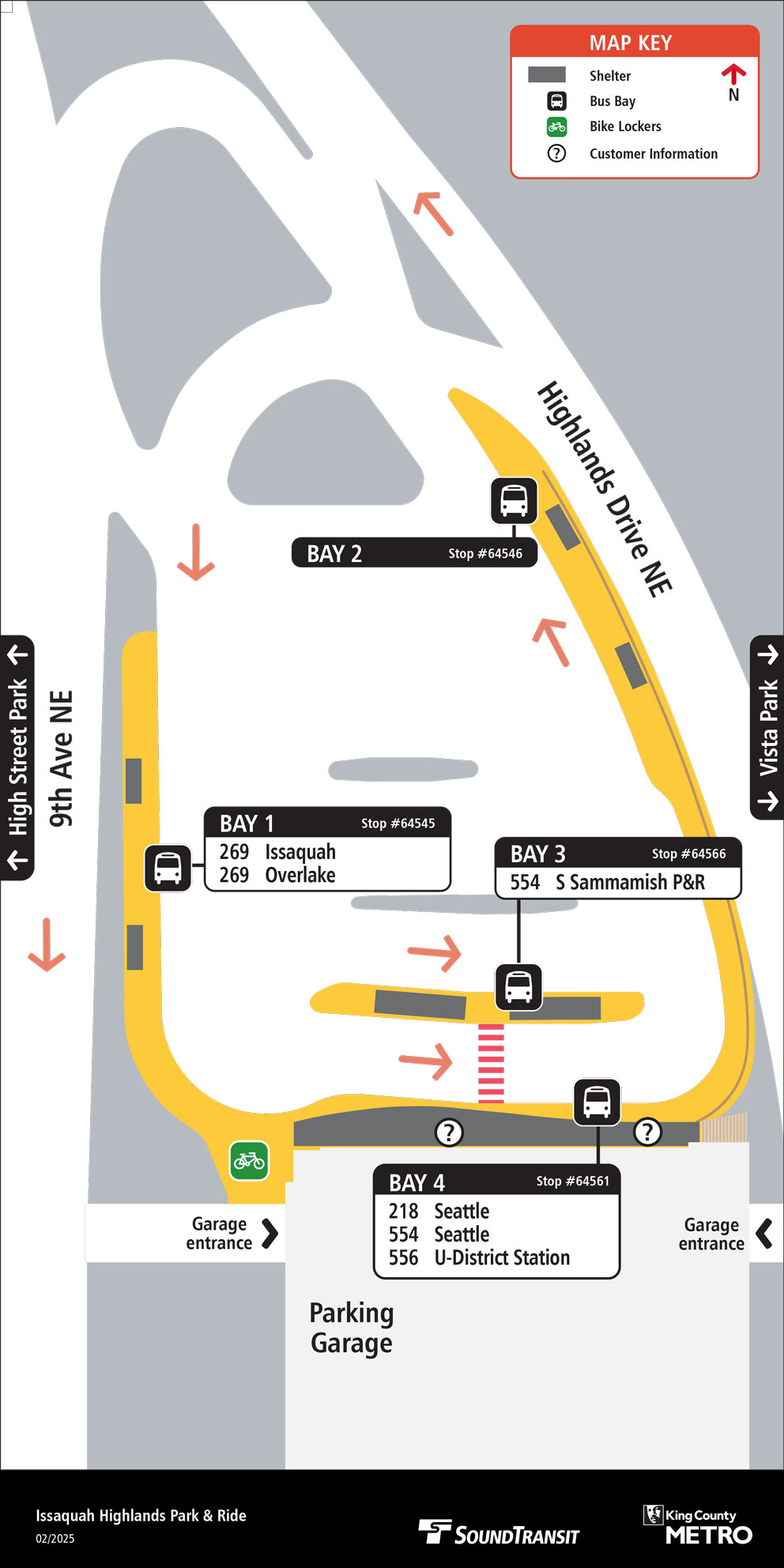 Issaquah Highlands Park and Ride map