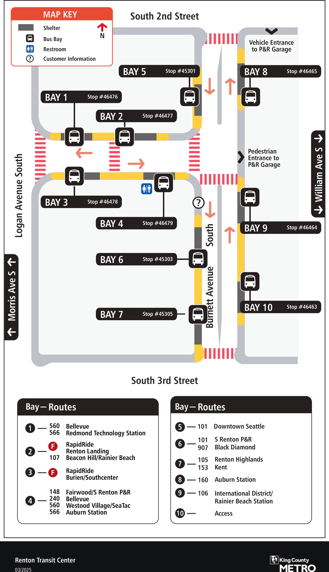 Renton Transit Center map