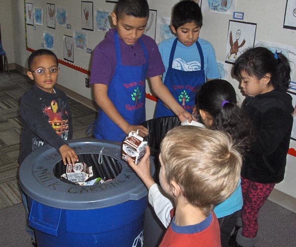 Scenic Hill students recycle milk cartons