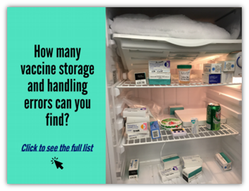 How many vaccine storage errors can you find?