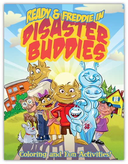 Disaster Buddies coloring book and activities