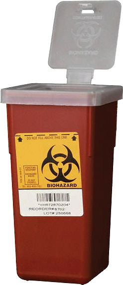 Sharps/biohazardous waste container