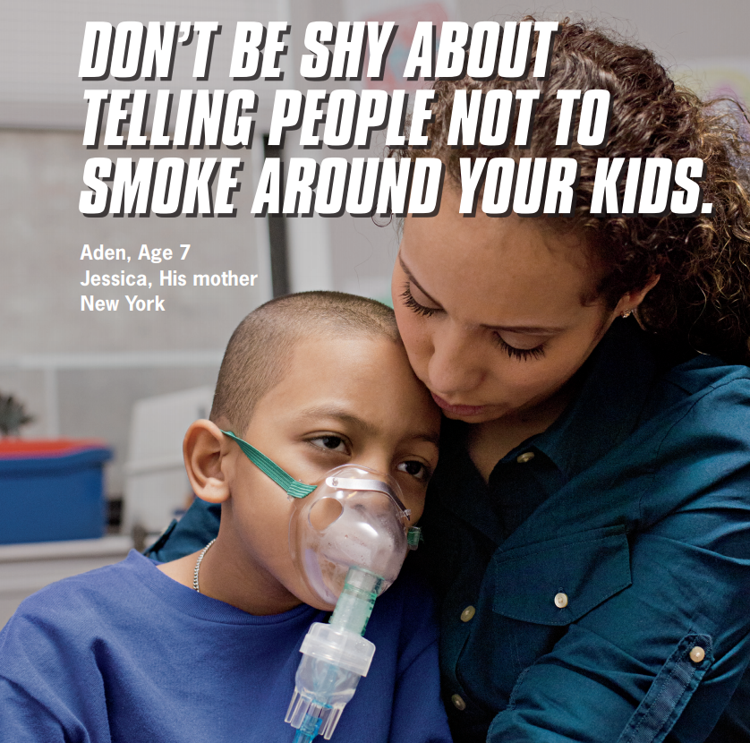 Jessica urges people not to be shy about telling people not to smoke around kids.