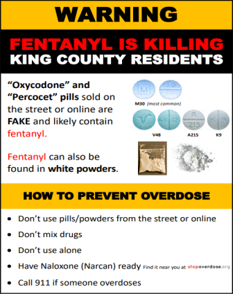 Fentanyl warning poster and postcards