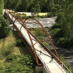 Artist rendering of the Foothills Trail bridge