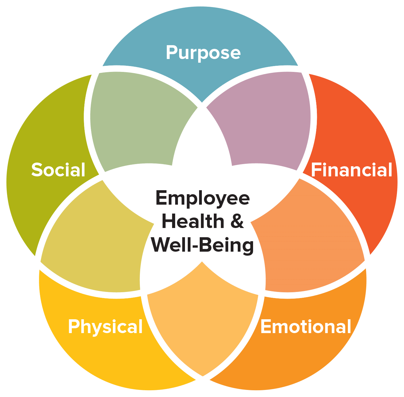Employee health and well-being diagram