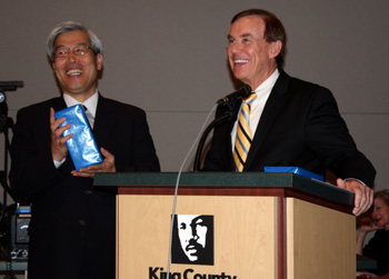 Left to Right:  Korean Consul General, Young Wan Song, King County Councilman, Pete von Reichbauer