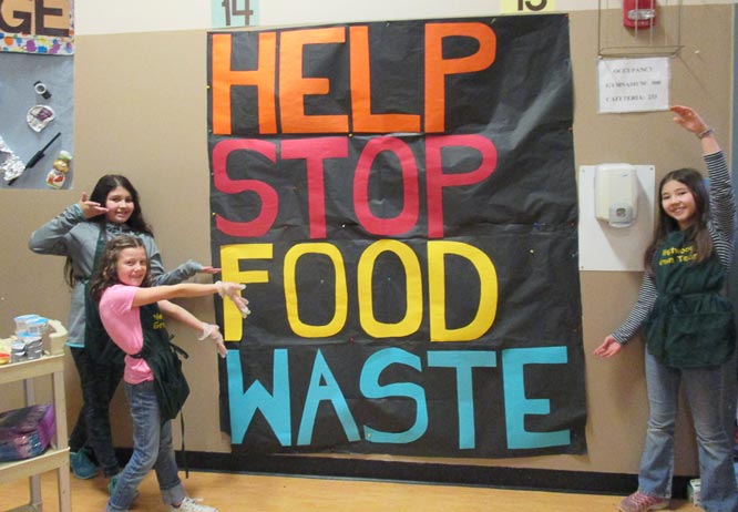 Westwood Elementary School students conduct a campaign to reduce wasted food