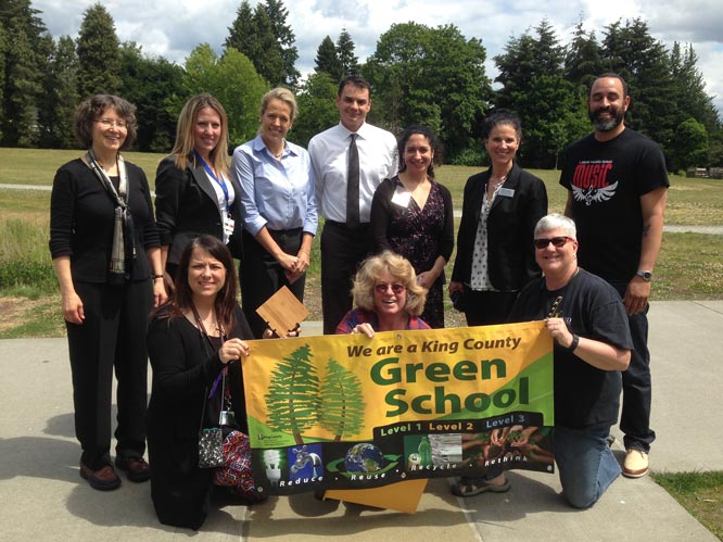 Lakota Middle School celebrates King County Green Schools recognition and 2016 US Green Ribbon School Award