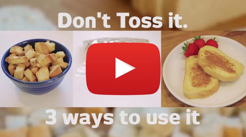 Learn how to use up stale bread! (YouTube)