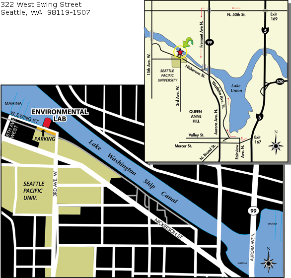 Map and directions King County, Washington