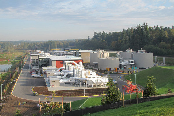 Aerial photo of Brightwater treatment plant