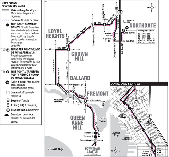 Map for Route 40