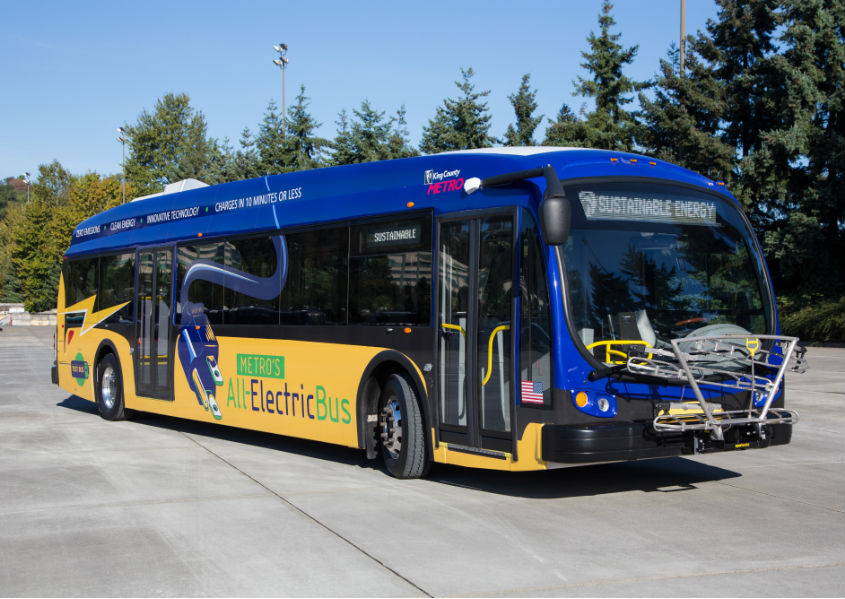 King County Metro Transit battery-powered bus.