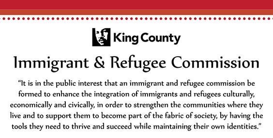 Graphic with text from the Immigrant and Refugee Commission.