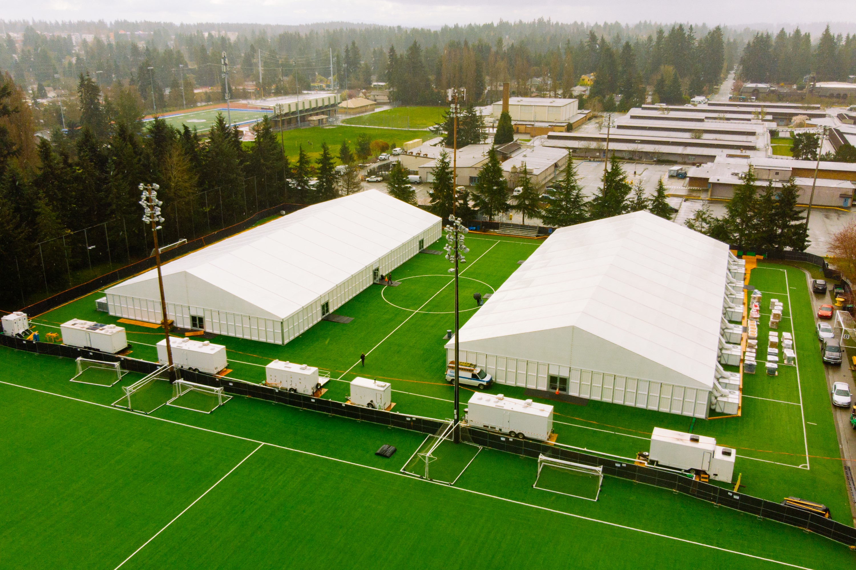 Shoreline Recovery Center Tents