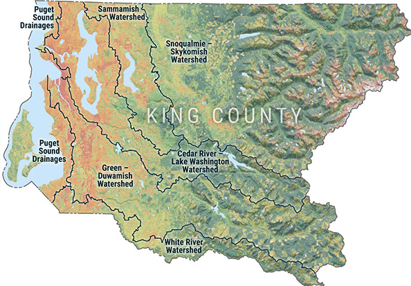 King County Watersheds Map - Click or tap on your watershed