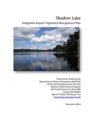 Shadow Lake IAVMP December 2016 Cover Page - click to download document