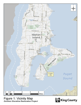 Vicinity map - Dockton restoration project on Vashon/Maury Island