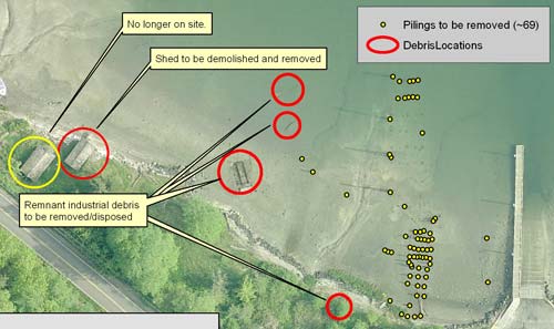 Piling removal plan - Dockton shoreline restoration project