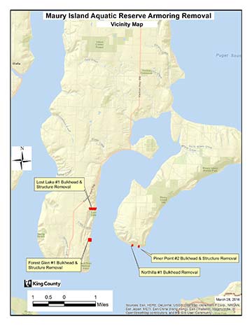 Maury armoring removal vicinity map