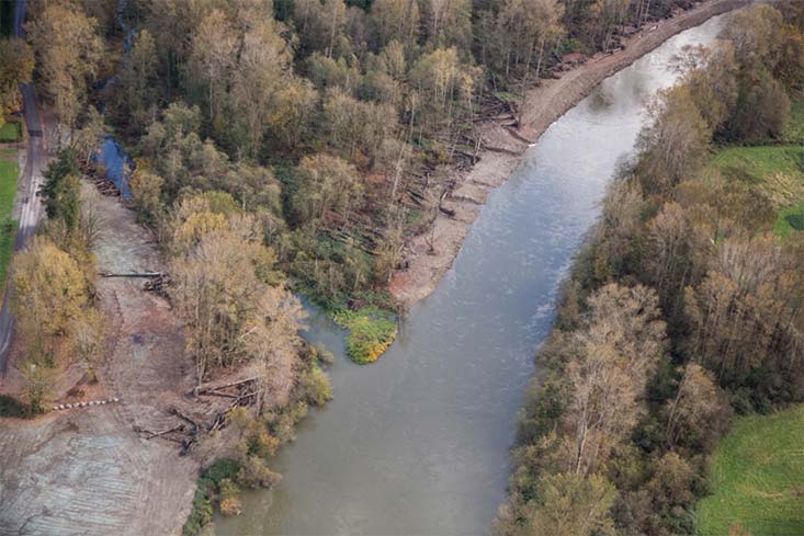 Aerial oblique photo taken of the site in October 2014 showing as-built conditions