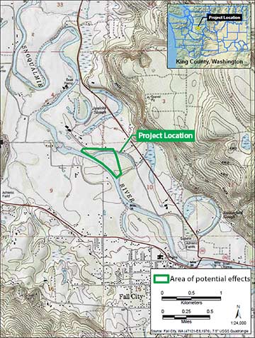 Vicinity map: Upper Carlson Floodplain Restoration Project