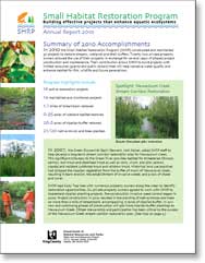 2010 Annual Report Cover - King County Small Habitat Restoration Program