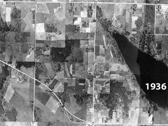 1936 Aerial Photograph of Lake Meridian