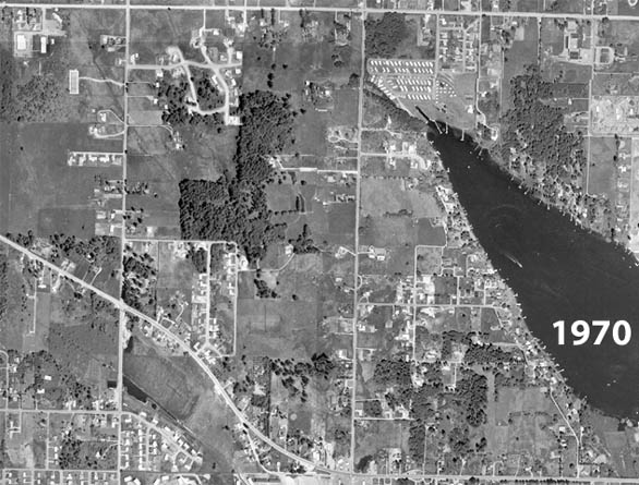 1970 Aerial Photograph of Lake Meridian