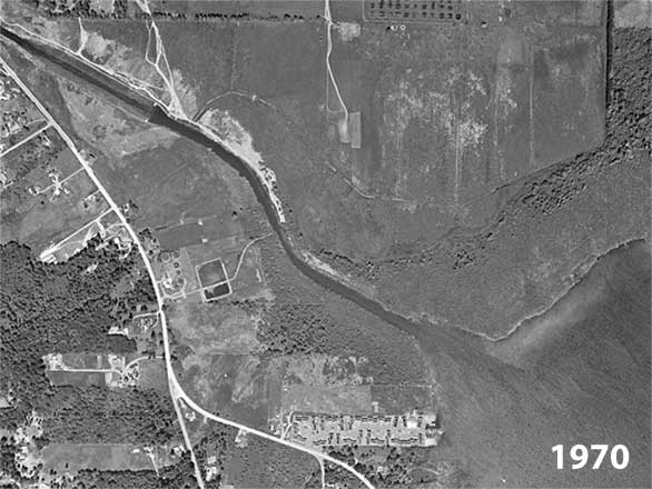 Aerial Photograph of the Sammamish River and Lake Sammamish in 1970
