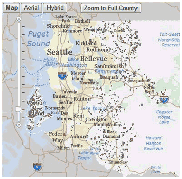 Interactive map - King County Public Benefit Rating System (PBRS)