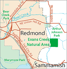Evans Creek Location map