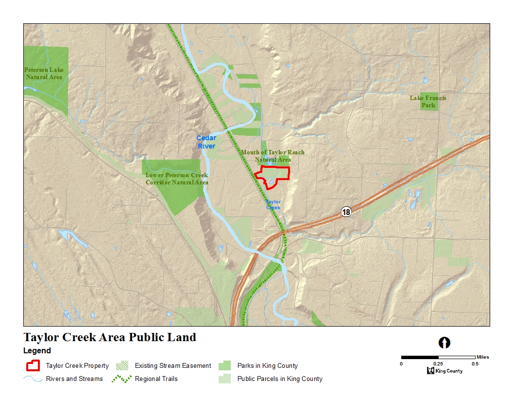 Existing public lands around Taylor Creek Mitigation Site