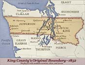Map: King County's Historical Boundary-1852 (53k JPEG)