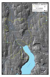 Map: City of Redmond - Lidar Hillshade (130K JPEG)