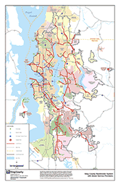 Map: King County Wastewater System with Local Sewer Service Providers (93kb GIF)