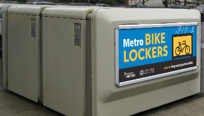 Metro and Sound Transit provide bike lockers for long-term use.