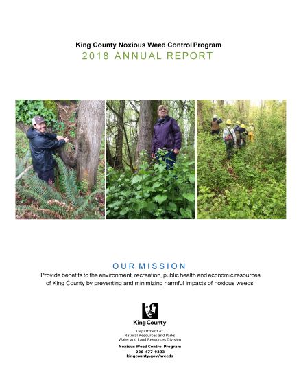 2018 Annual Report of the King County Noxious Weed Control Program - click to download file