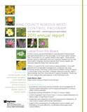 2011 King County Noxious Weed Board Annual Report - click to download