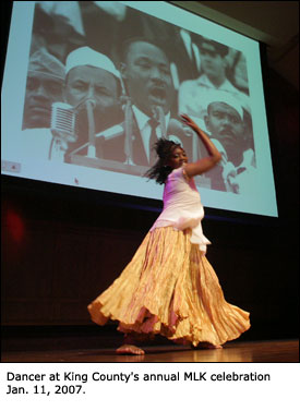 Dancer at King County's annual MLK celebration