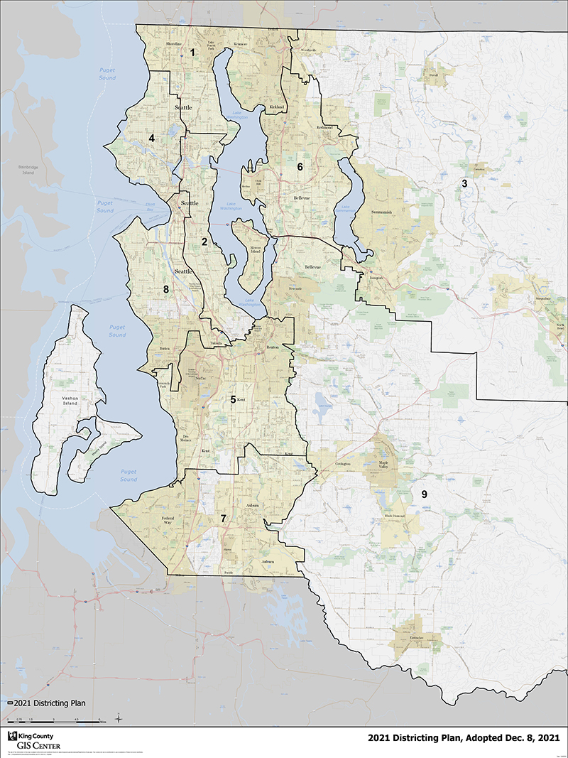 2021 King County Council District Map
