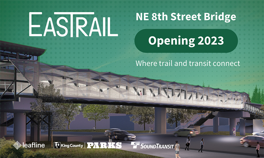 Eastrail - NE 8th Street Bridge Opening 2023, Where trail and transit connect