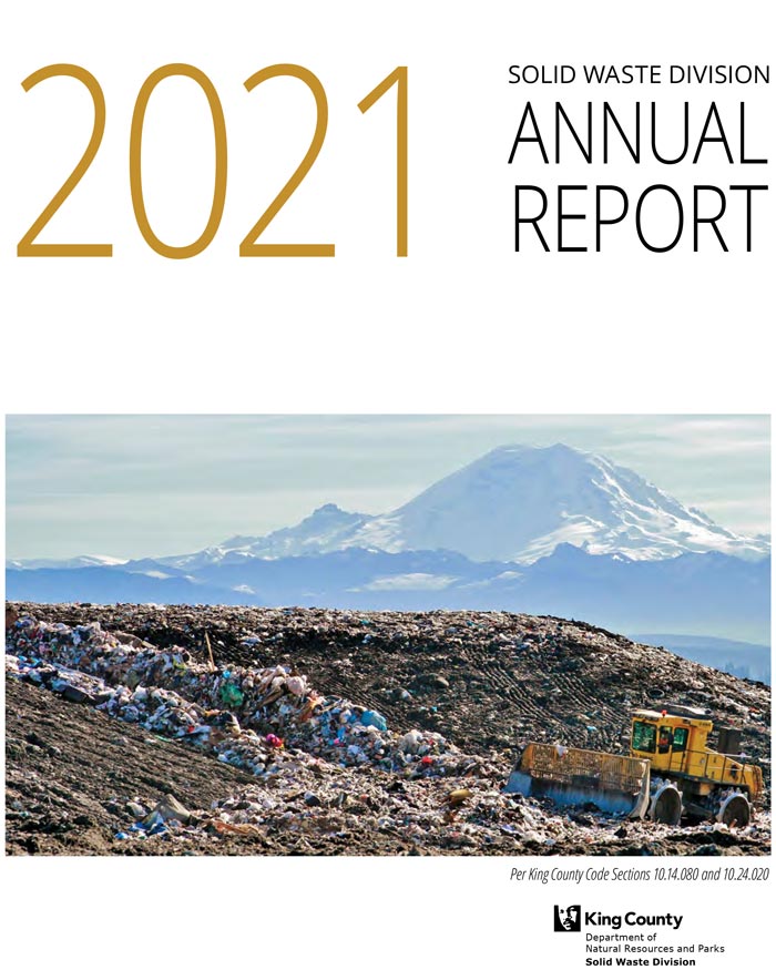 report cover page for 2021 Solid Waste Division Annual Report