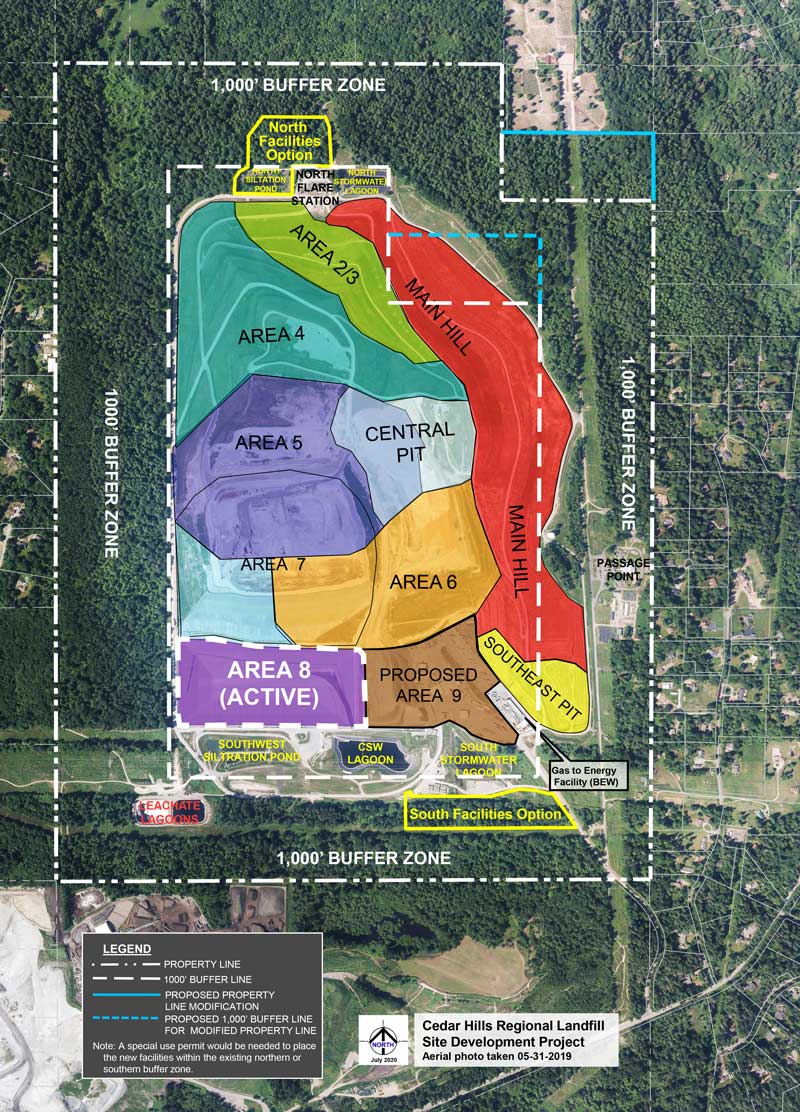 Cedar Hills Regional Landfill Site Development Project map