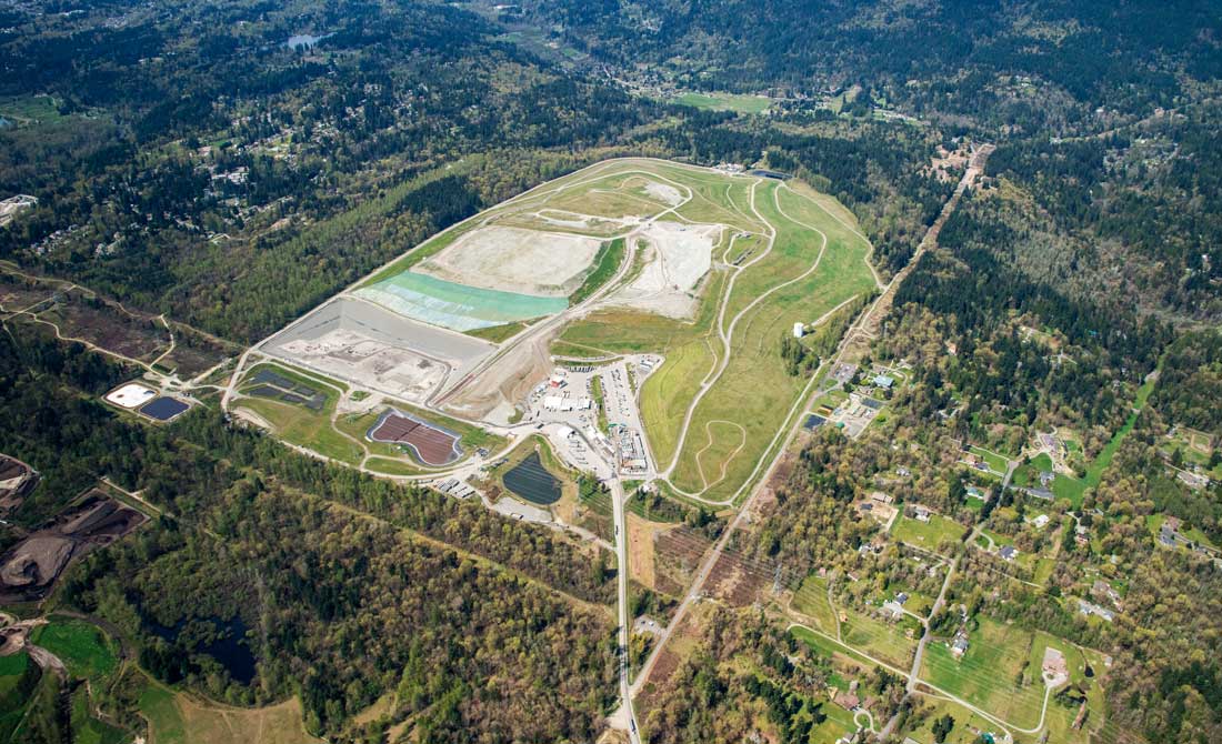 Aerial photograph of Cedar Hills Regional Landfill