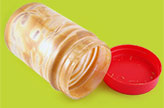 Empty peanut butter jar