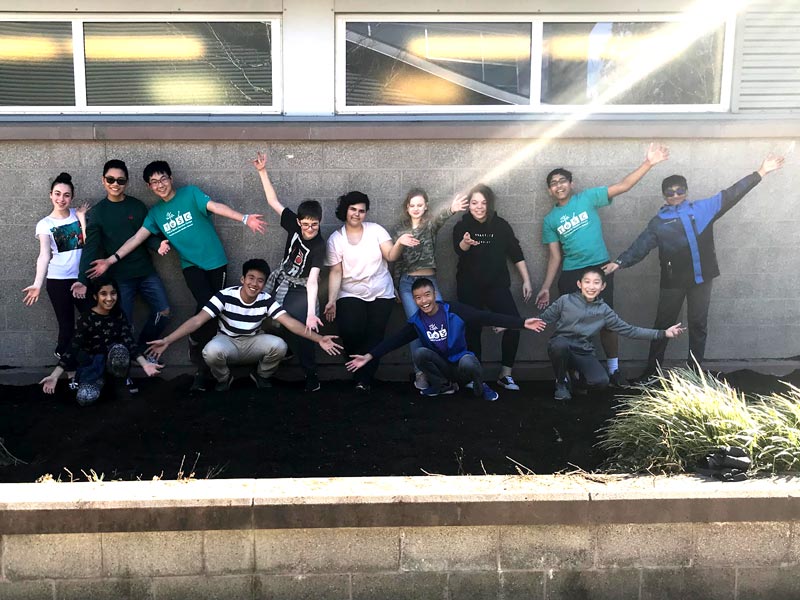 Pacific Cascade Middle School students create an herb garden at their school