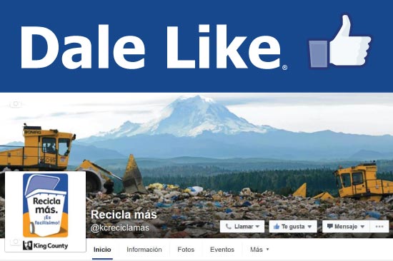 Dale LIKE a  nuestra página de Facebook para más información y recursos sobre reciclaje y  compost.