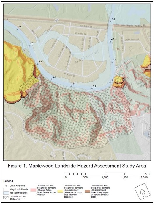 Maplewood landslide map